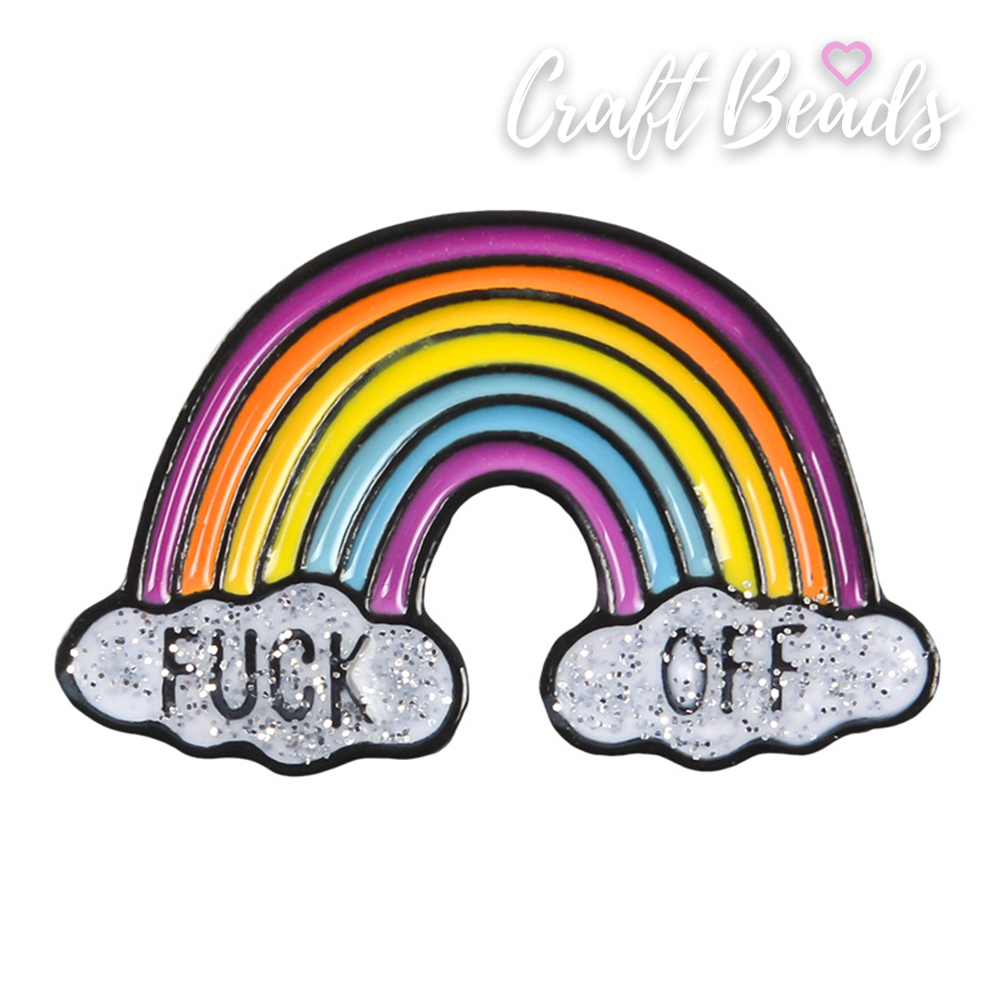 Fuck Off Rainbow Enamel Pin-Badge